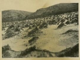 Summer meltwater erosion impacts, on and below pocked ice and snow