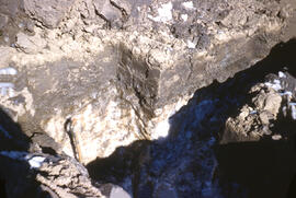 Constructing an anchor hole in the permafrost for support lines to an aerial communication tower ...